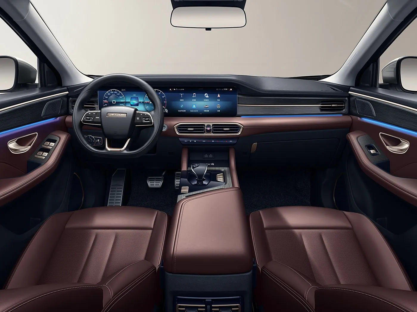 Tout nouveau Chery Jetour X90 PLUS SUV à entraînement automatique, sièges en cuir de galerie de toit en alliage Euro VI