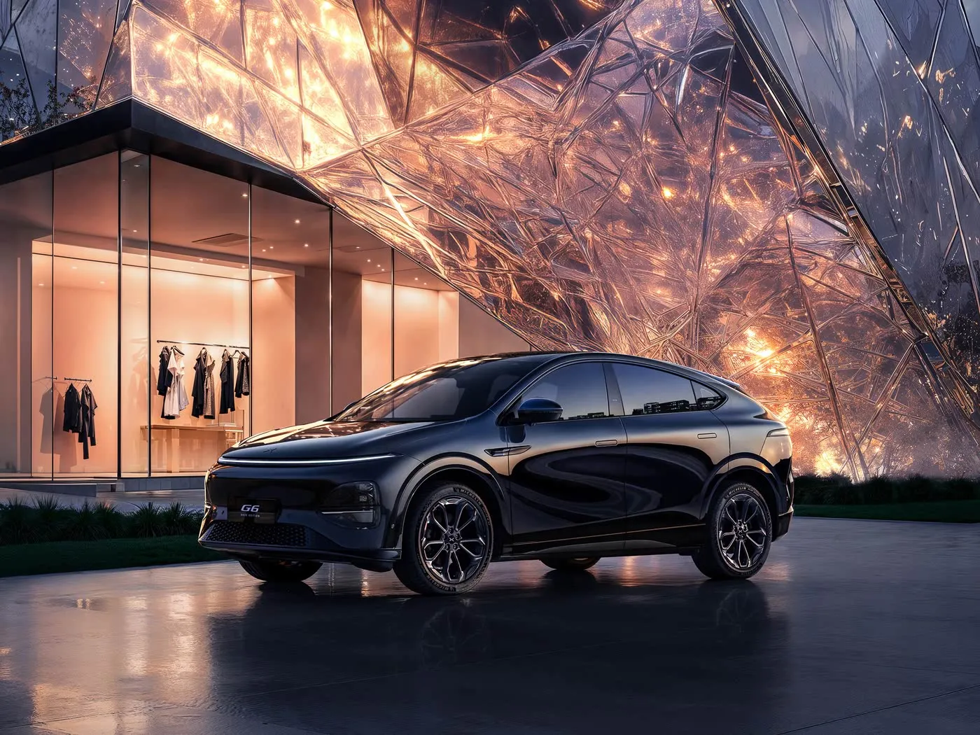Xpeng G6 Mini SUV électrique boîte de vitesses automatique 4WD entraînement avec batterie au lithium véhicule à énergie nouvelle direction gauche moteur à pile à combustible EV